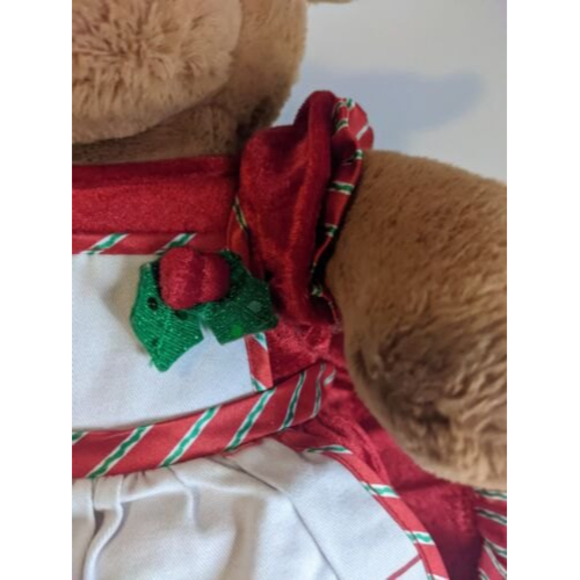 Build A Bear Holly Girl Moose 18” Christmas Plush W/Red Christmas Dress, Red Bow - Picture 8 of 10